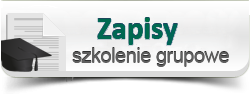 Na zdjecie graficzne przedstawienie szarego przycisku, a na nim kartka papieru, studenckie nakrycie głowy oraz napis zapisy na szkolenie grupowe