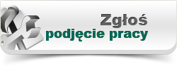 Na zdjecie graficzne przedstawienie szarego przycisku, a na nim kartka papieru, narzędzie oraz napis zgłoś podjęcie pracy