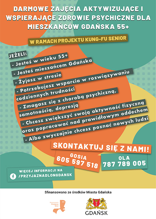 Plakat promujący projekt Kung Fu Senior