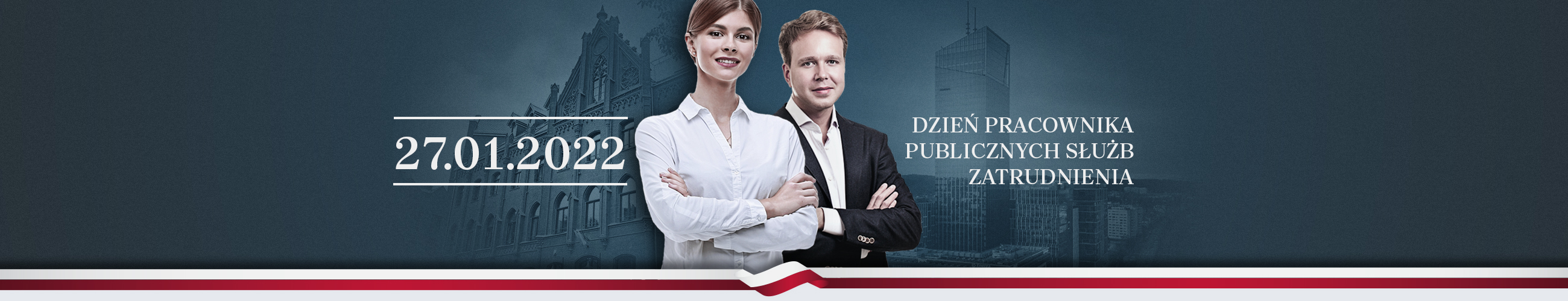 Baner informujący o Dniu pracownika Publicznych Służb Zatrudnienia