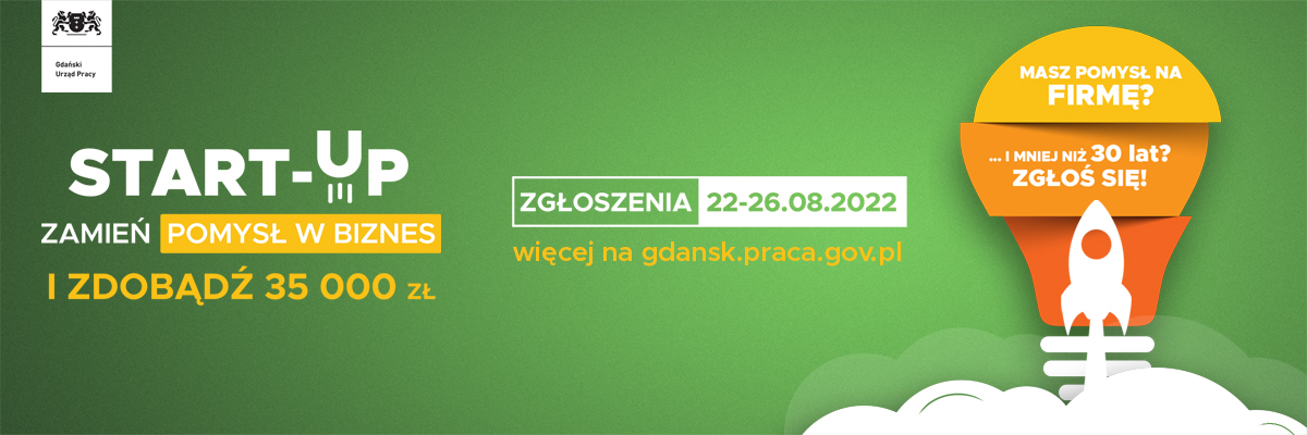 Baner promujący projekt Start-UP