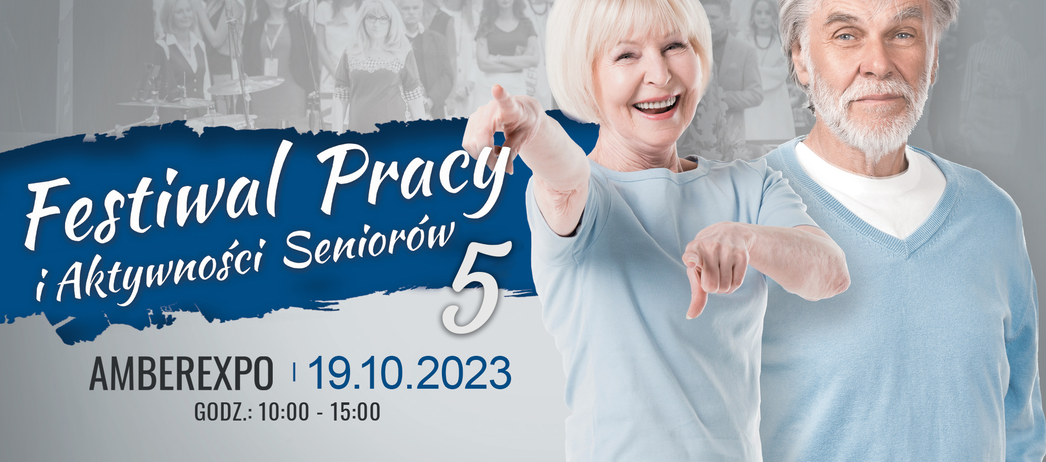 Baner promujący Festiwal Pracy i Aktywności Seniorów 5 wide