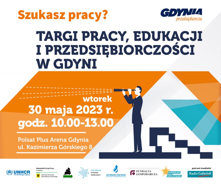 Plakat promujący Targi Pracy w Gdyni