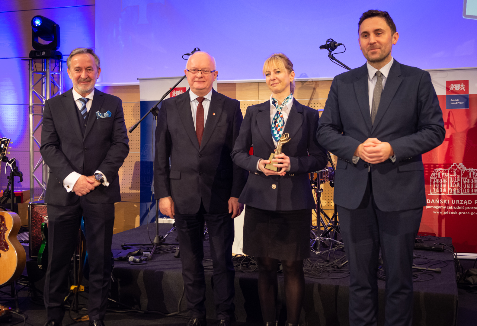 Na zdjęciu Jolanta Leńczuk, Piotr Borawski, Roland Budnik i Marian Cichon