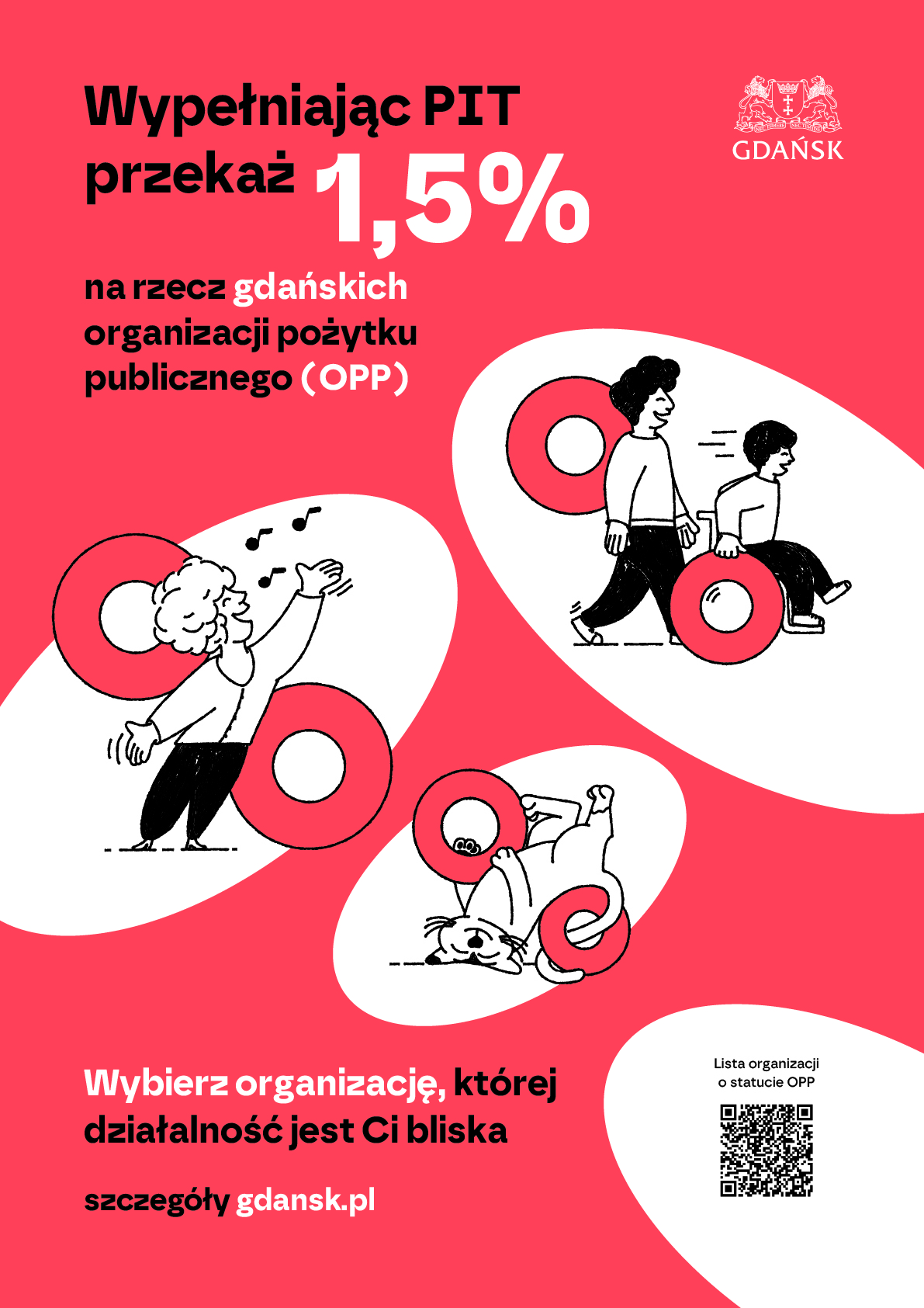 grafika promująca 1,5% dla organizacji pożytku publicznego