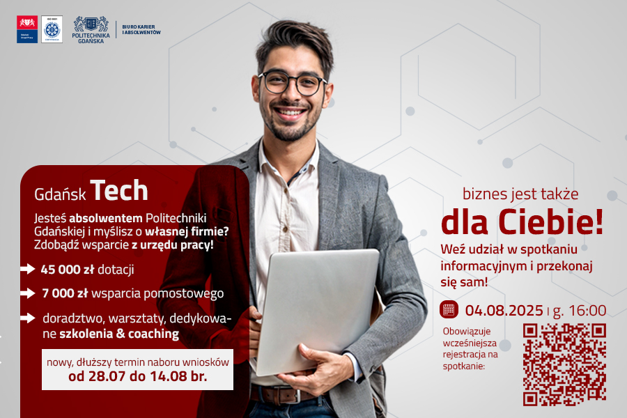 Zdjęcie artykułu Myślisz o udziale w programie Gdańsk Tech? Przyjdź na spotkanie informacyjne!